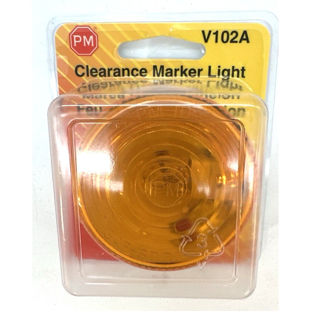 Peterson Manufacturing V102A Amber Round Clearance Side Marker Light 2-7/8"